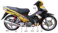D03-7 - ΑΥΤΟΚΟΛΗΤΑ ΓΙΑ YELLOW  BLACK (YLB)